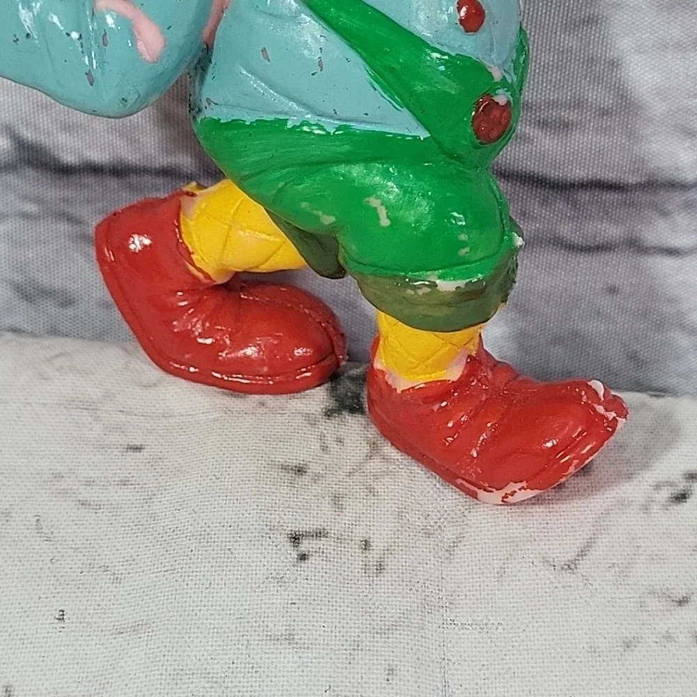 Vintage Christmas Ornament Blowmold Soft Plastic Circus Clown Hobo Flaw